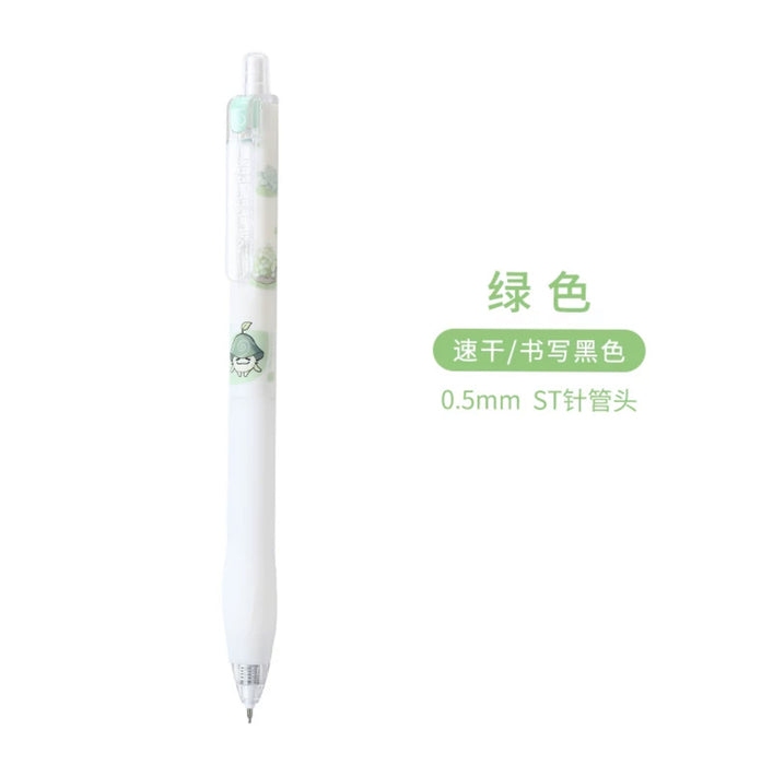 DOMI 973 "Succulents" Gel Pen Random Color 东米973多肉精灵按动中性笔ST速干 颜色随机