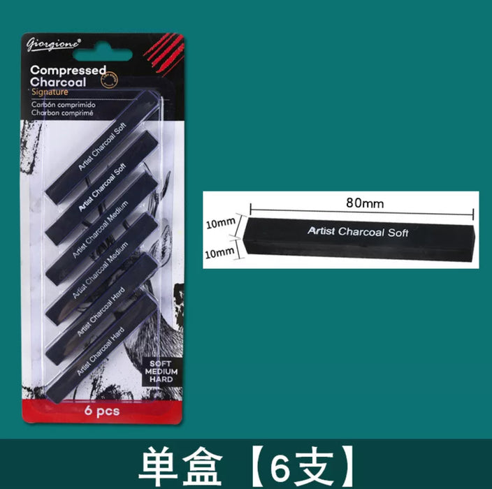 Giorgione Compressed Charcoal Black 6pcs 乔尔乔内 炭精条 黑色 6支