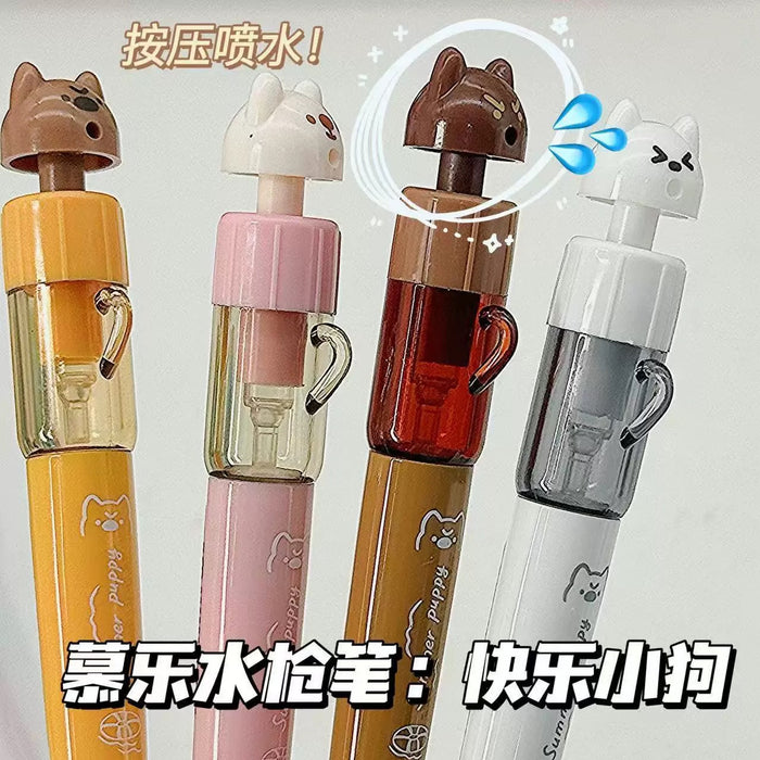 MURA M-6826 Puppy Series Squirt Gun Gel Ink Pen - Black Ink 0.5mm慕乐小狗扭扭水枪笔 旋转出芯 ST尖速干 黑笔0.5MM