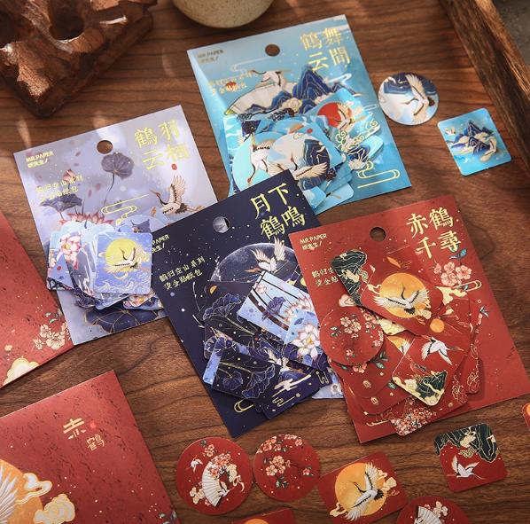MR.PAPER Crane Themed Series Decorative Stickers 纸先生鹤归空山系列贴纸