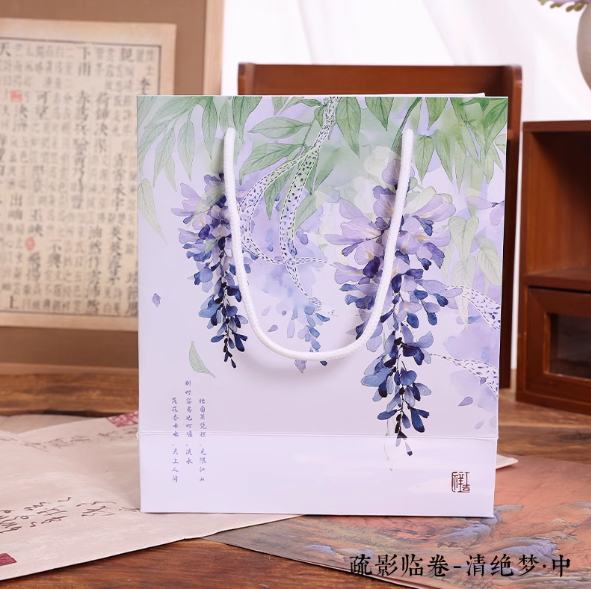MOORE Artistic Paper Bag 沐染文创 艺术礼品纸袋 疏影临卷-清绝梦 中号