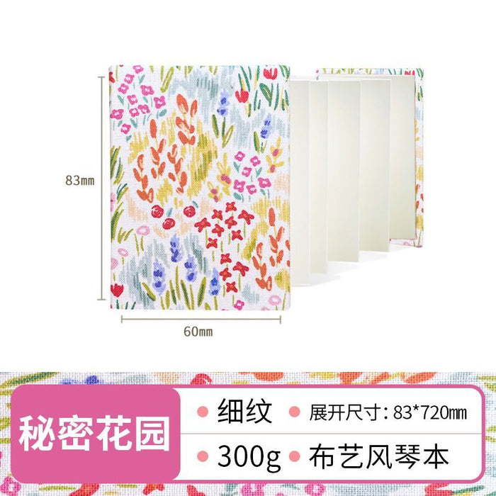 HANDMADE FABRIC WATERCOLOR ORGAN BOOK飞乐鸟手工布艺水彩绘画风琴本 秘密花园