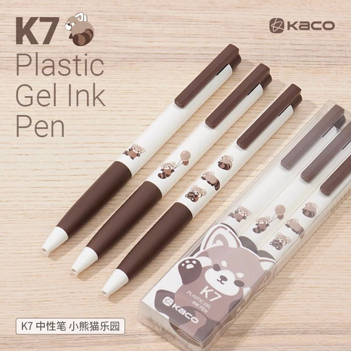 KACO K7 PLASTIC GEL INK PEN 小熊猫乐园中性笔
