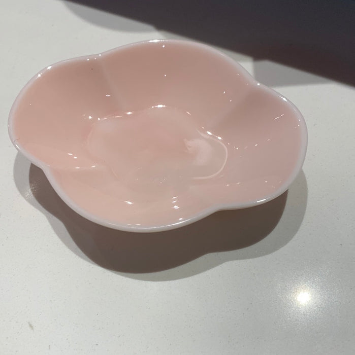 Ceramic Saucer - Pink花瓣墨蝶 粉