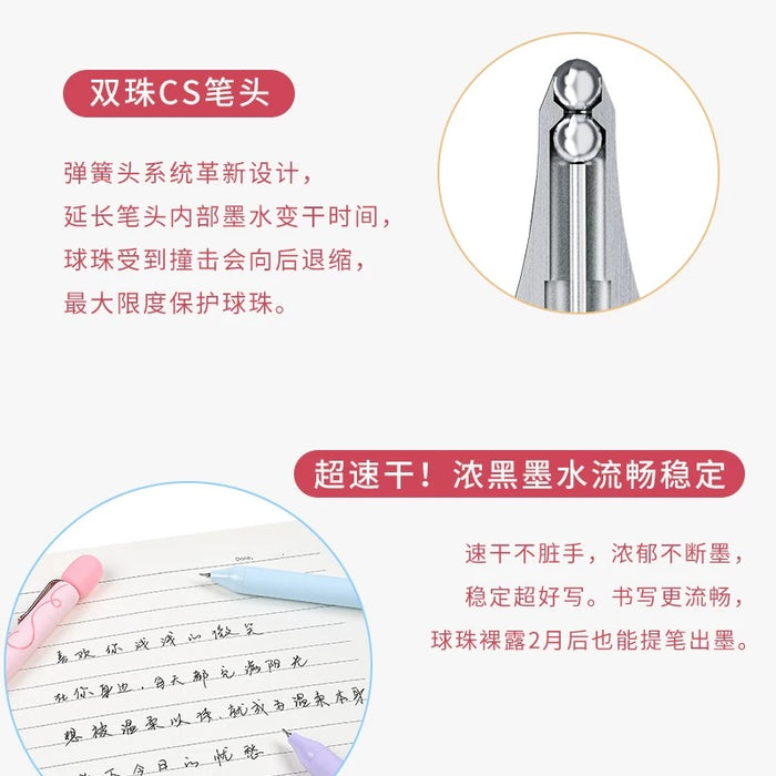 ZENNYTH Ballon Style Gel Pen Pink 赞仕气球笔ins高颜值捏捏解压按动笔0.5 粉色笔杆