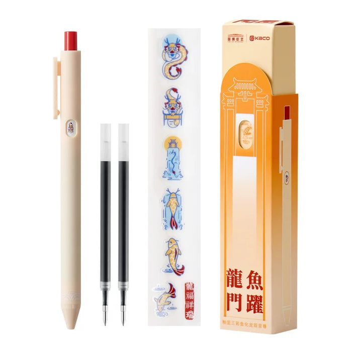 KACO PURE GEL INK PEN 0.5mm Black 书源小窗笔 鱼跃龙门 龙福祥瑞 黑芯0.5mm