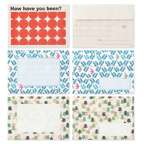 Midori Assorted Pattern Letter Set (Red Series) 日本MIDORI多彩混搭信纸套装 红色款