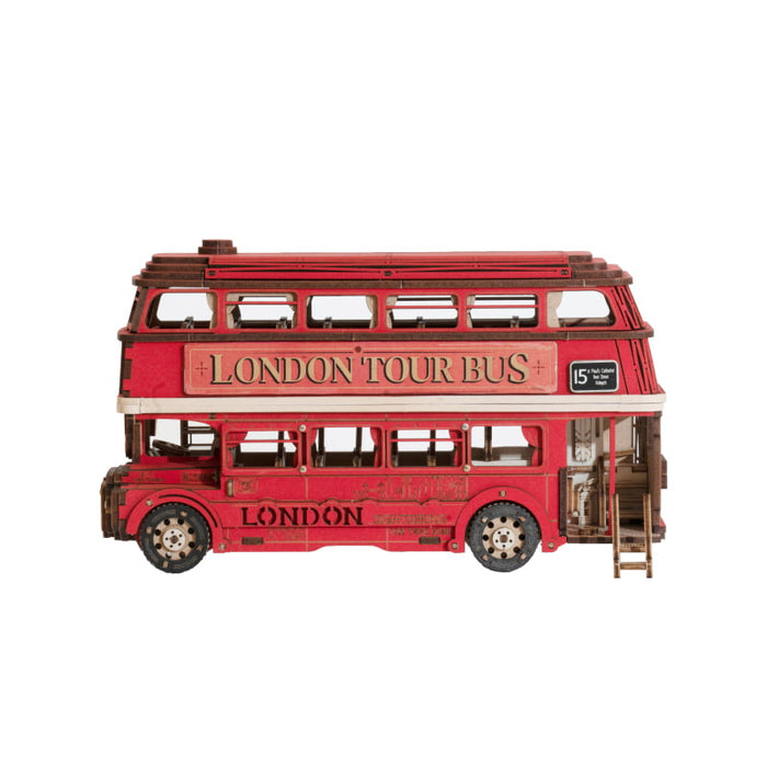 ROKR London Tour Bus TGM02 若客DIY手工拼装模型 伦敦观光巴士