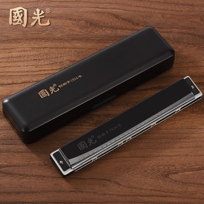 GUOGUANG 28-Hole Tremolo Harmonica 国光28孔复音口琴