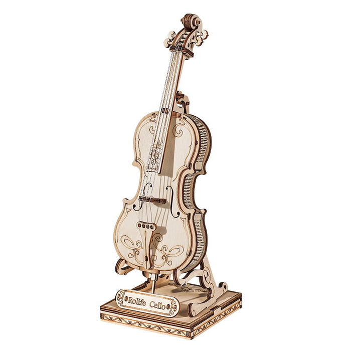 ROLIFE Cello TG411 3D Wooden Puzzle 若来DIY手工拼装模型 TG411 大提琴