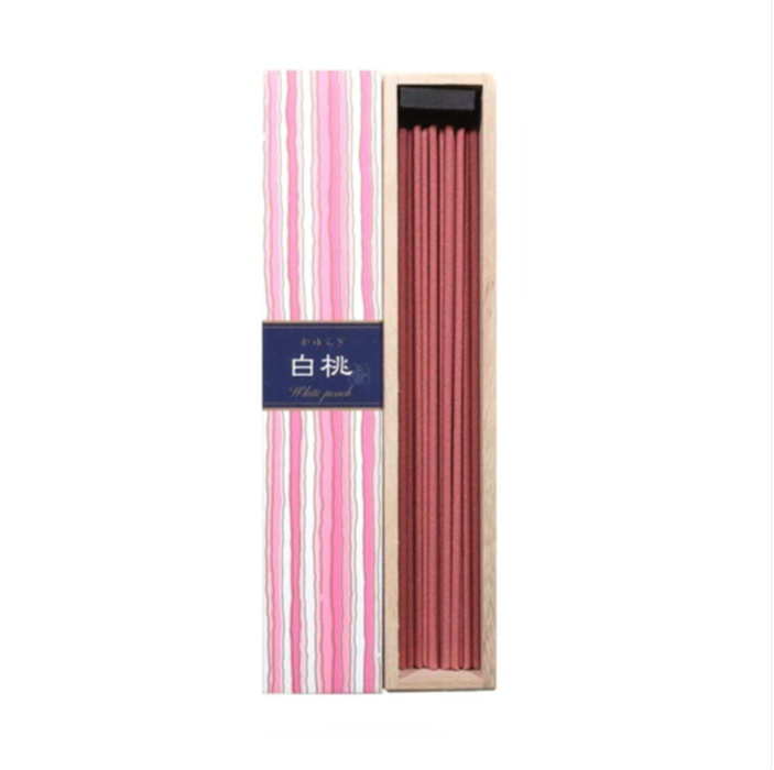 NIPPON KODO Incense Kayuragi - White Peach 40 sticks 日本香堂KAYURAGI线香 白桃 40根装