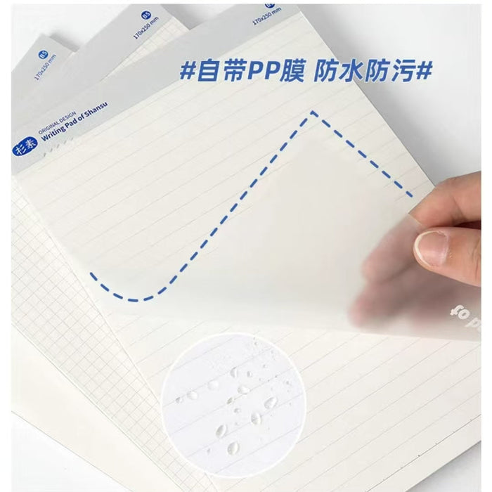 SHANSU Original Design Klein Blue Writing Pad A6杉素原创克莱因蓝可撕拍纸本笔记本空白本A6