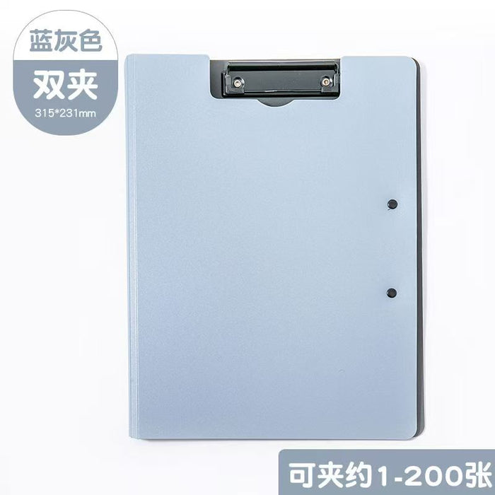 Clipboard A4 Blue 三年二班莫兰迪色系A4板夹 蓝灰色
