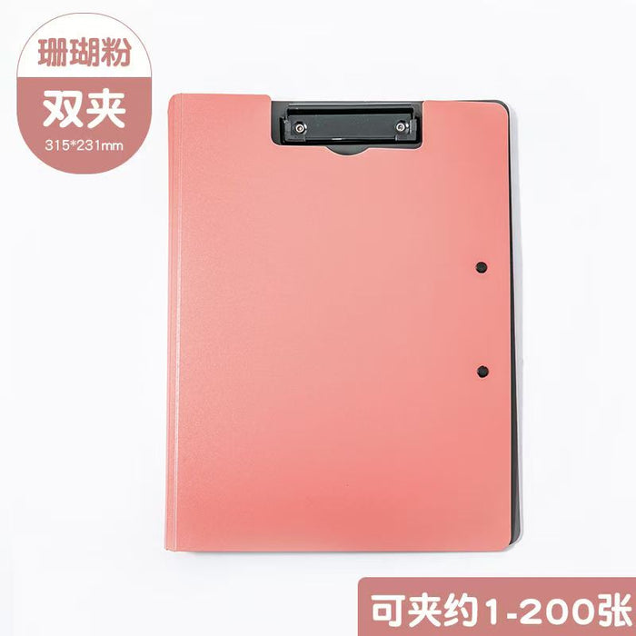 Clipboard A4 Pink 三年二班莫兰迪色系A4板夹 珊瑚粉