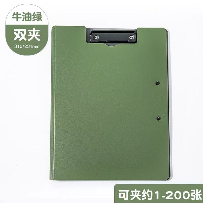 Clipboard A4 Green 三年二班莫兰迪色系A4板夹 牛油绿