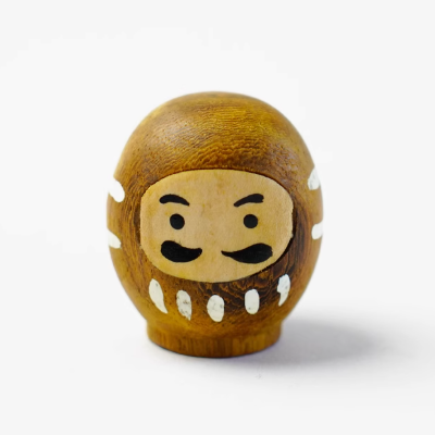 Japanese Handcrafted Wooden Ornament‌ - Daruma 日本木制手工摆件 卡通达摩