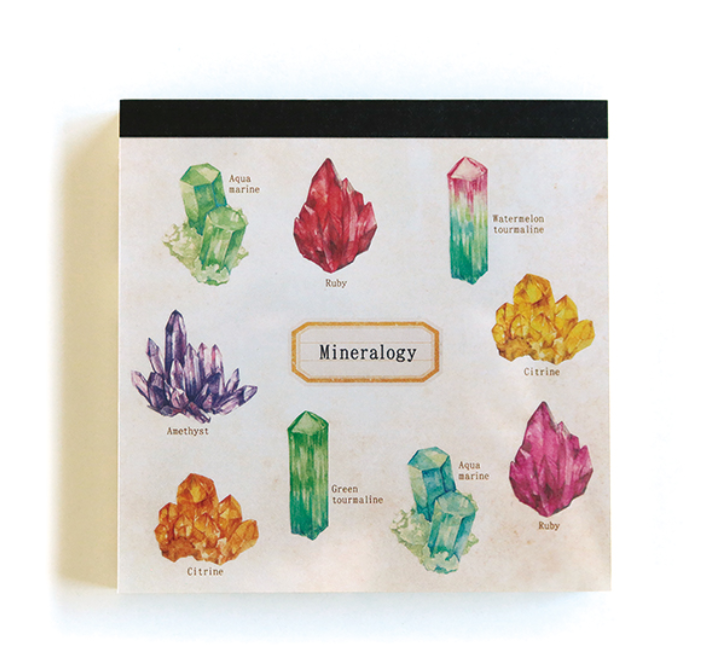 GreenFlash Picture Memo Pads - Mineralogy 学科图鉴便签本 矿物学
