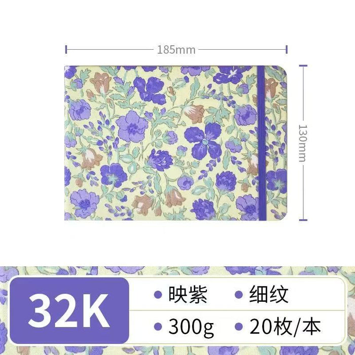 Fabric Watercolor Sketchbook飞乐鸟布艺水彩写生本 映紫 32K 20张