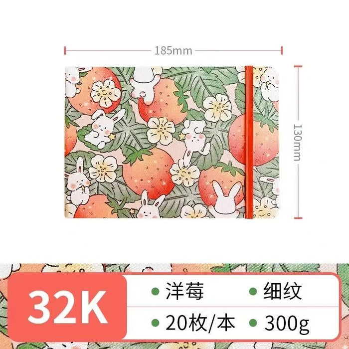 Fabric Watercolor Sketchbook飞乐鸟布艺水彩写生本 洋莓 32K 20张