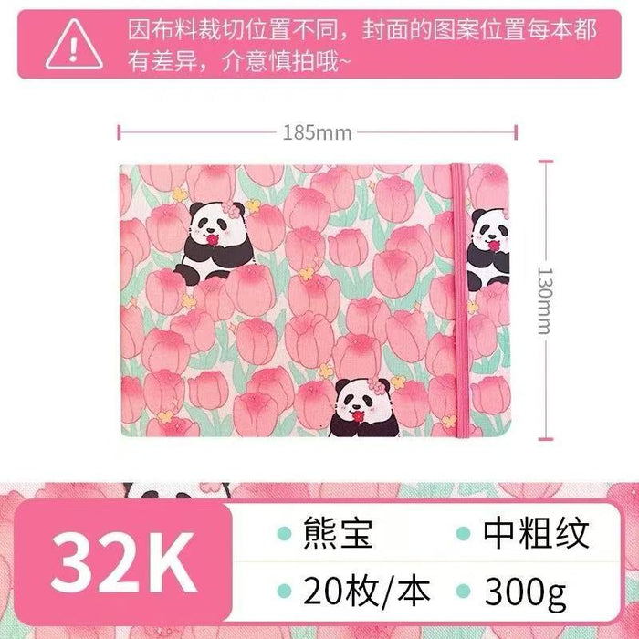 Fabric Watercolor Sketchbook飞乐鸟布艺水彩写生本 萌熊 32K 20张