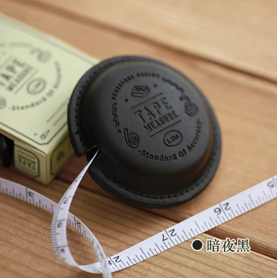 BENZSTORE Tape Measure - Black 本字时多马卡龙曲奇自动回收卷尺 1.5米皮面圆形软尺 暗夜黑色