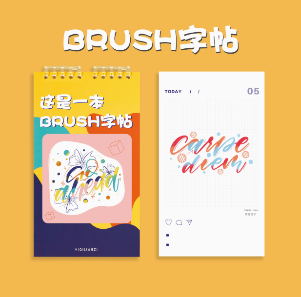 一起练字 这是一本Brush字帖 艺术花体英文字帖