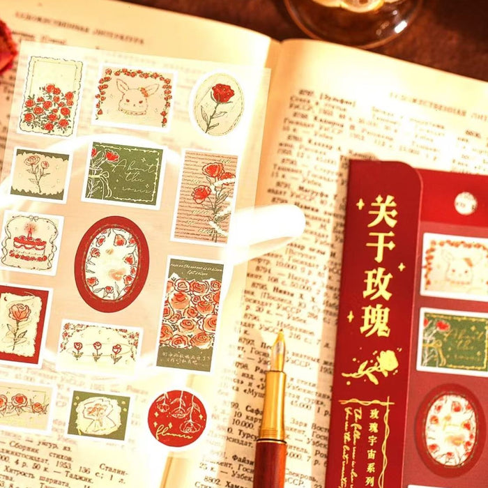MR.PAPER Falling Rose Series Decorative Stickers 纸先生玫瑰宇宙系列装饰贴纸