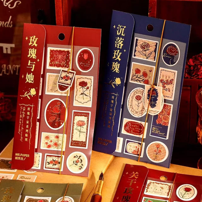 MR.PAPER Falling Rose Series Decorative Stickers 纸先生玫瑰宇宙系列装饰贴纸