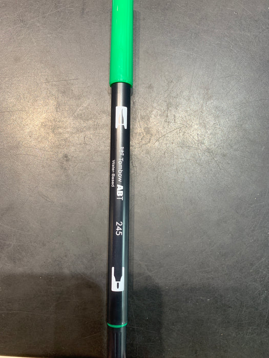 Tombow 56527 Dual Brush Pen Art Marker, 245 - Sap Green, 1-Pack. Blendable, Brush and Fine Tip Marker