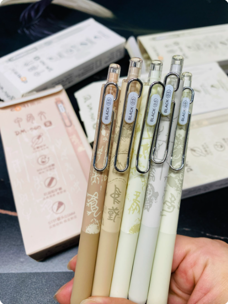 DOMI DM-960 Gel Ink Pen - 0.5mm Black Ink 东米甲骨文系列按动中性笔0.5mm黑色