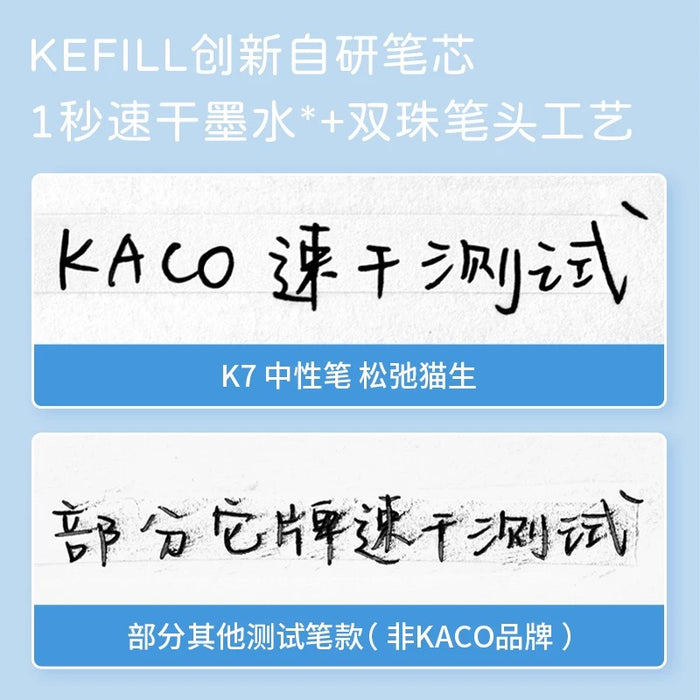 KACO K7 PLASTIC GEL INK PEN 0.5mm Black 松弛猫生中性笔套装0.5mm黑色墨水