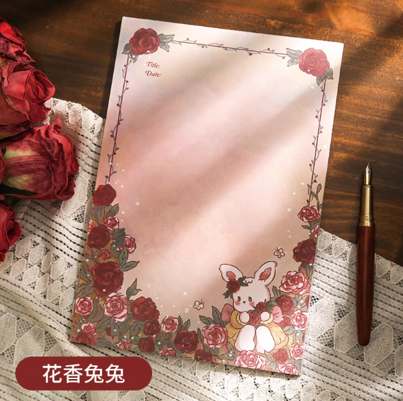 MR.PAPER The Rabbit In The Rose Series Notepad 纸先生玫瑰里的小兔系列拍纸本B5 花香兔兔
