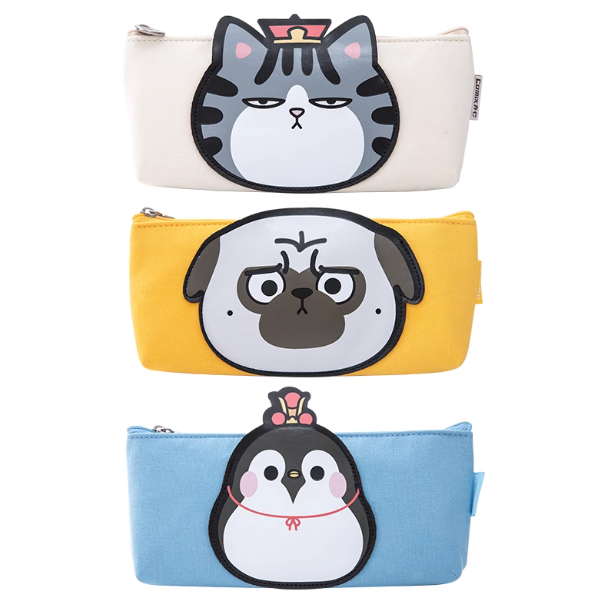 COMIX WHA3202 Canvas Pen Bag 齐心 吾皇万睡皮章帆布笔袋