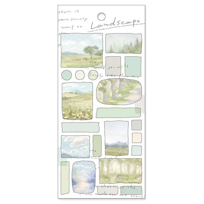 Mind Wave Sticker - Landscape - Sunlight Filtering through Trees 日本MIND WAVE风景贴纸 叶隙间洒落的阳光