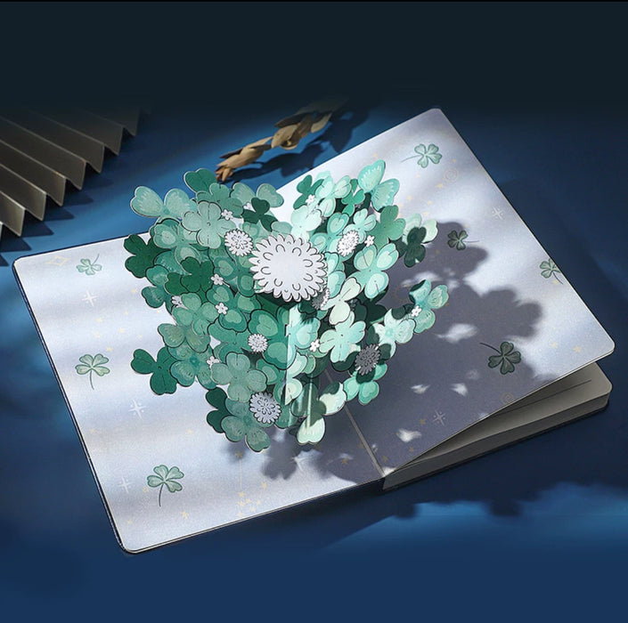 AIT CARD Pop-up Notepad - Clover 立体弹出笔记本 四叶草