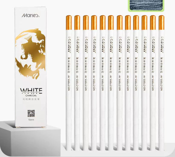 Marie's White Charcoal 马利牌白炭笔 C7302-W
