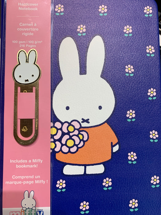 miffy dreamy petals hardcover notbook with enamel bookmark