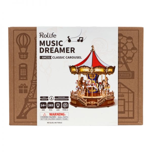 ROLIFE Classic Carousel AMC01 若来DIY手工拼装模型 经典旋转木马