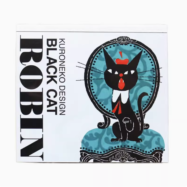 COZYCA Memo Block： Kuroneko Black Cat Robin 日本Cozyca Products表现社方形便签本 顽皮黑猫罗宾ROBIN