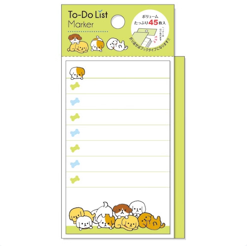 MIND WAVE To-Do List Marker - Puppy 日本Mind Wave待办事项便利贴45枚 狗狗