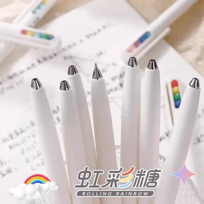 "Rolling Rainbow"HESU Gel Pen Random Color彩虹糖旋转中性笔ins扭扭笔0.5黑色 颜色随机