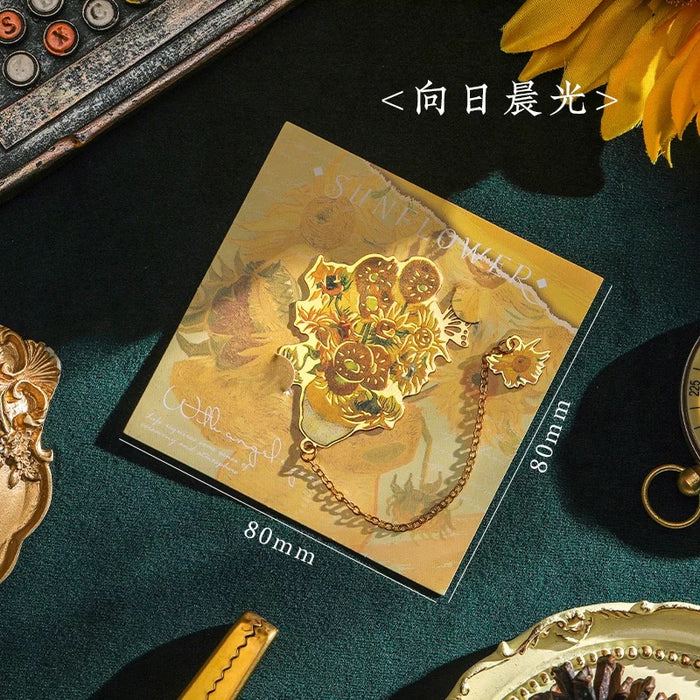 Artistic Metal Bookmark 静谧花语 金属书签：向日晨光