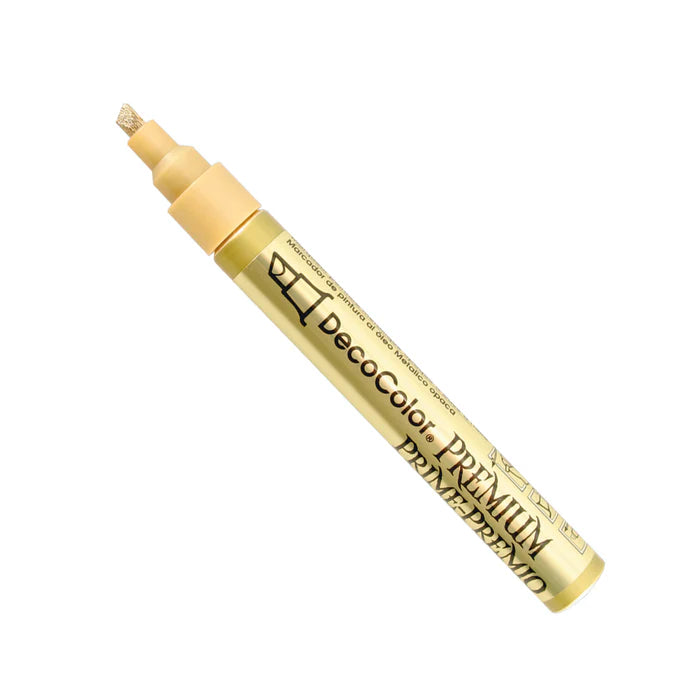 DecoColor Premium Chisel Tip Marker - Gold 日本DecoColor精品斜头马克笔 金色
