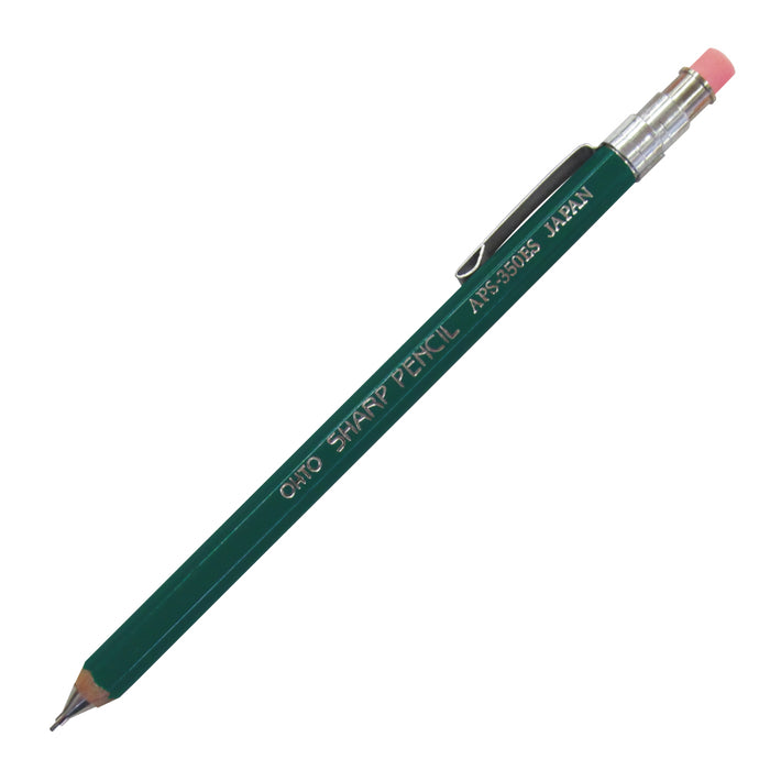 OHTO APS-350ES Wooden Mechanical Pencil - Green 日本乐多木杆自动铅笔带橡皮 绿色 0.5mm