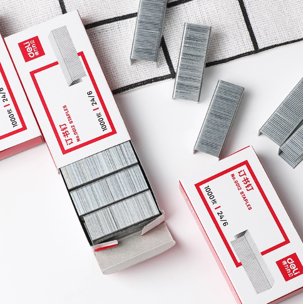DELI No.0012 Staples 24/6 1000pcs 得力0012订书钉24/6 1000枚