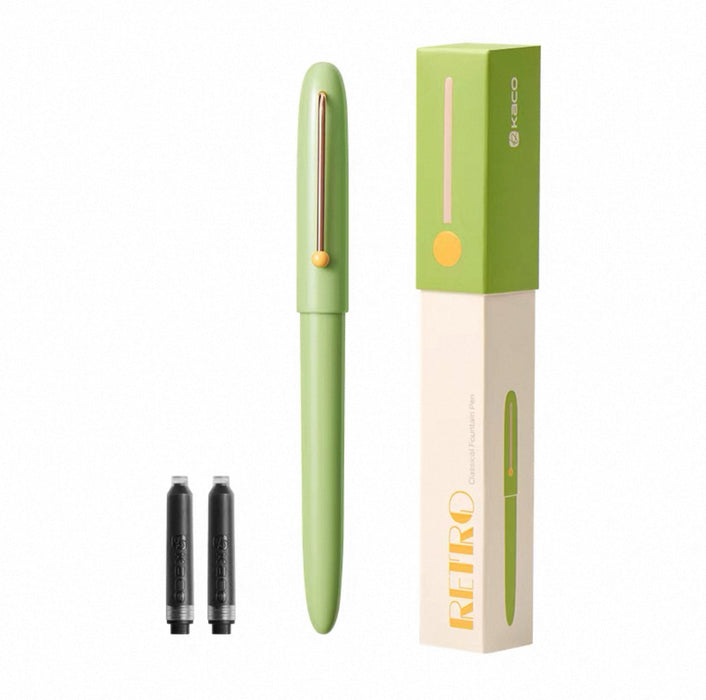 KACO Retro Classical Fountain PEN EF Green 锐途钢笔 复古包尖 绿色