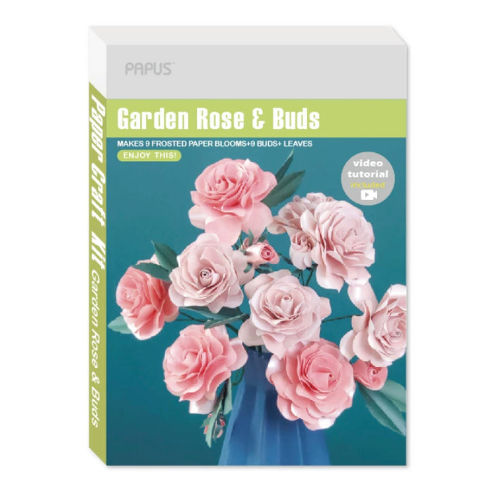PAPUS Paper Craft Kit - Garden Rose & Buds 自制香水花DIY纸艺花手工材料包 玫瑰