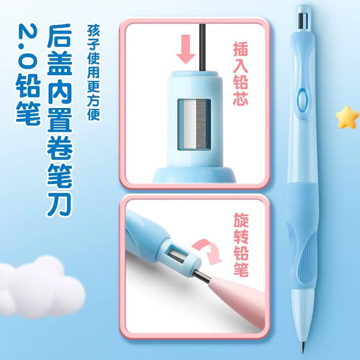 TIANZHUO Dolphin Series Grip Correction Mechanical Pencil - 2.0mm Random Color天卓海豚正姿活动笔2.0加粗自动铅笔 颜色随机