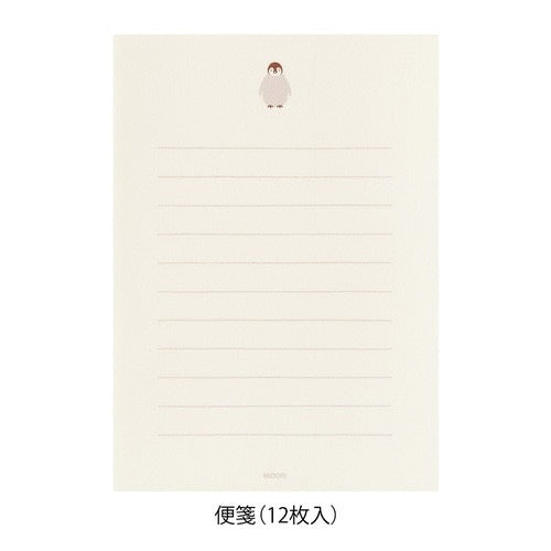 Midori Letter Set with Animal Stickers - Penguin Pattern日本MIDORI信笺套装 附带动物贴纸 企鹅