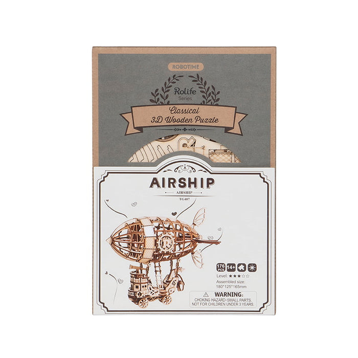 ROLIFE Airship TG407 3D Wooden Puzzle 若来DIY手工拼装模型 TG407 飞艇